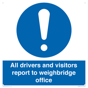 All drivers and visitors report to weighbridge office